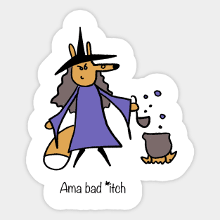 Witch Medieval Fox Sticker